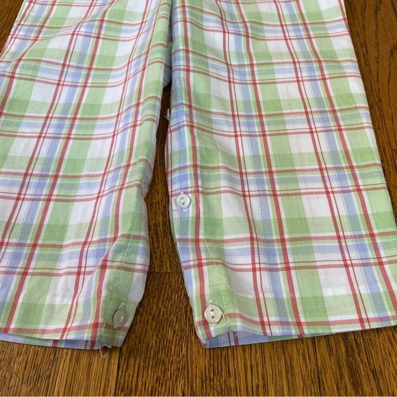 Vive La Fête 3T Plaid Overalls with Dump Truck Smocked Design - Picture 5 of 9